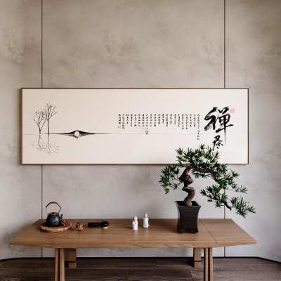 新中式挂画3D模型下载